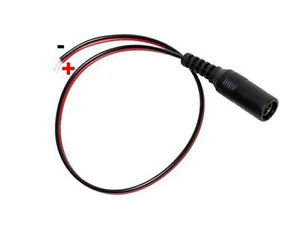 10 CCTV Security Camera DC Power Pigtail Female Cable (Pack of 10)