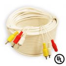 60 Ft super grade RCA CCTV cable with power cord plus 2 RCA Female to BNC Female