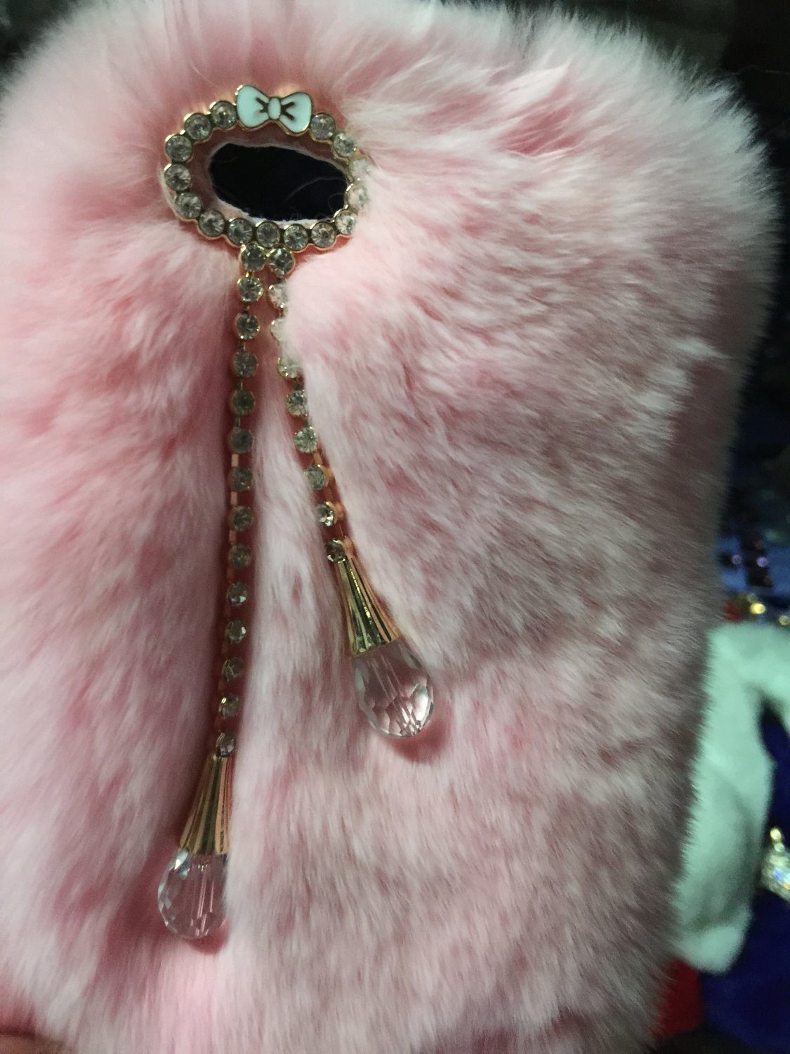 Real Fur iPhone Case iPhone6s iPhone6s Light Pink Fluffy iPhone 6s skins
