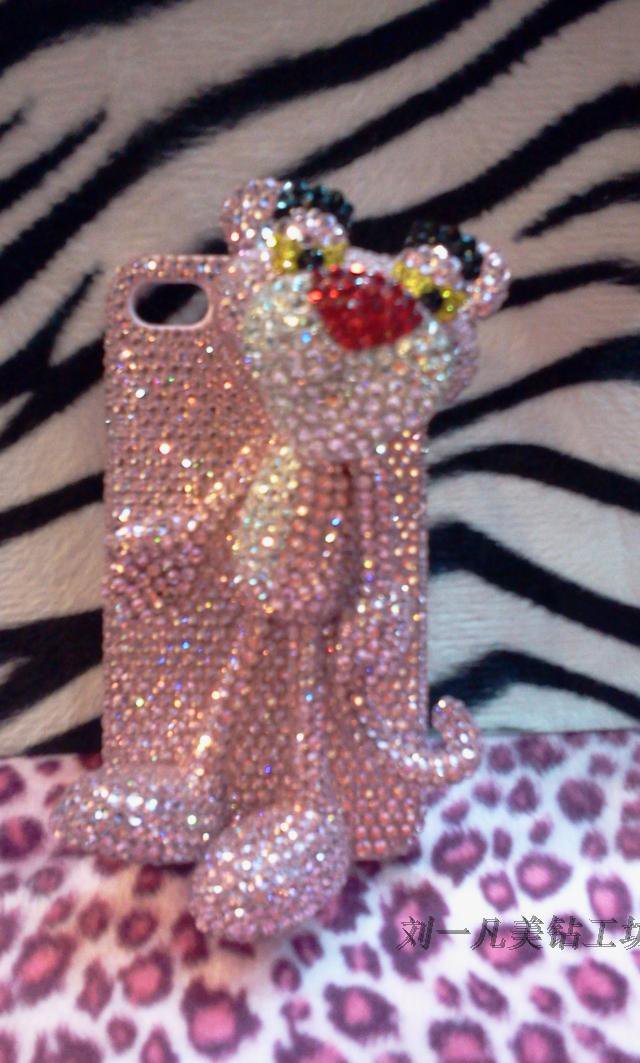 Pink Bling iPhone 8 Case The Pink Panther 3D sparkly iPhone 8 Cute Cases Unique Women iPhone Cases