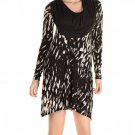 Kensie Long Sleeve Cowl Neck Dress Black Combo S ( Size ) Women'S Clothing