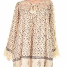 Free People Nomad Child Long Sleeve Lace I Ivory Combo L (Size) Women'S Clothing