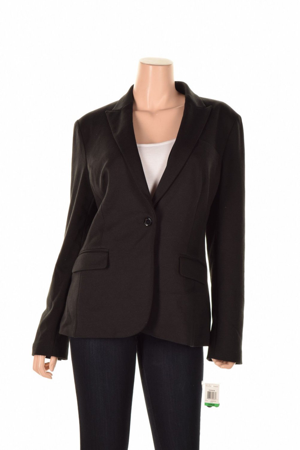 Inc International Concepts Jacket, Single Button Blazer Black L (Size ...