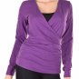 Michael Kors Zip Detail Faux Wrap Top Violet Glaze M ( Size ) Women'S Clothing