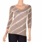 Inc International Concepts Rhinestone Tie Dye Tee Taupewhite S (Size) Women'S
