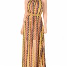 Bar Iii Sleeveless Printed Maxi Dress Apricot Ice Combo Xl (Size) Women'S