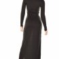Alternative Apparel Long Sleeve Scoop Neck Maxi Dr Eco True Black Xs