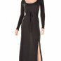 Alternative Apparel Long Sleeve Scoop Neck Maxi Dr Eco True Black Xs