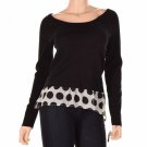 Inc International Concepts Layered Look Cropped Sweater Deep Black Xs