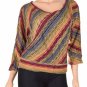new Free People Rainforest Pattern Three Quart Rainbow Combo Xs (Size) Women'S