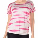 new Kensie Kensie Animal Striped Tee White Pink Combo Xs SizeWomen'S Clothing