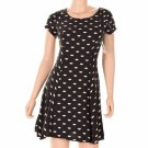 new Maison Jules Cap Sleeve Lip Print Dress Black Combo L SizeWomen'S Clothing