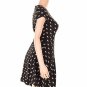 new Maison Jules Cap Sleeve Lip Print Dress Black Combo L SizeWomen'S Clothing