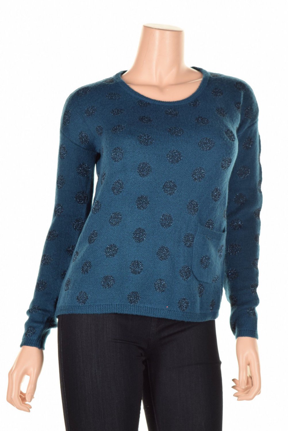 new Maison Jules Patch Pocket Metallic Dot Swea Posedian Ground Xs SizeWomen'S