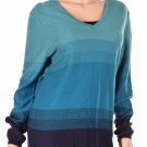 Tommy Hilfiger Ombre Striped V Neck Sweater Larkspurseaportnavy L (Size) Women'S