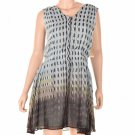 new Rachel Rachel Roy Sleeveless Zipper Front Printe Robins Egg Combo L