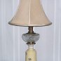 HALF PRICE c.1930 Soft Yellow LAMP with GLASS FONT ~ Lots of Golden Style! SALE