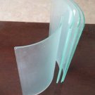 Lot of 4 Curved Glass Frosted & "Pimpled" HANGING LIGHT Replacement Glass Parts