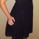 Charlotte Russe Black champagne empire chiffon New Years prom sexy mini dress S