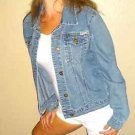 MAX Studio blue denim jean jacket women’s moto coat  | M | Medium