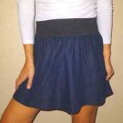 Miley Cyrus navy womens sexy twirl pleat cotton skirt  S MileyCyrus