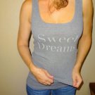 Old Navy Sweet Dreams womens Tami ribbed tank top shirt sexy grey gray M