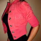 Guess Marciano Rust | Coral SUEDE Moto bomber motorcycle jacket sexy coat Small
