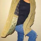 New York and Company womens corduroy weave cargo field coat jacket caramel tan S