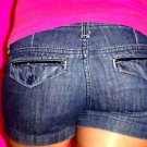 American Eagle Outfitters Editor Blue velvet flat solid blue denim shorts 2