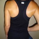 FILA womens tank top shirt fitness tee black cycling racerback cheetah mesh XS