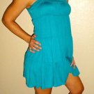 MaiTai teal sexy womens tiered beach summer sundress | S | Small