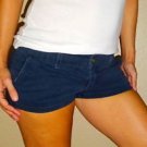 Abercrombie & Fitch womans flat solid blue cotton sailor surf cargo shorts | 2