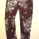Abercrombie Fitch  Flannel cotton leaves sleep flannel floral pants brown Small
