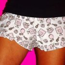 XXI Forever 21 | Lingerie Perfume Bottles pattern Lounge Spa Shorts Ruffle Hem S