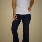 NWOT Laurel Canyon Paige sexy Stretch Rebellious MidRise Boot Cut Dark Jeans 27