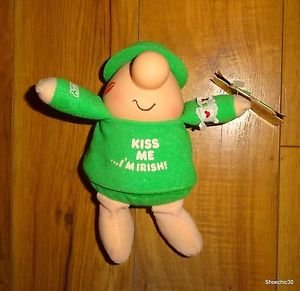 NWT Vintage Tom Wilson Ziggy St Patrick's Day Kiss Me I'm Irish Plush Doll