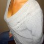 Old Navy grey gray womens cable knit cotton sweater shirt dress | L | Large