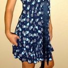 Victorias Secret VS sexy gown pajama dress navy hearts Love sleep Pink XS