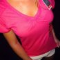 NWT Kirkland  sexy coral fitness workout cotton tee yoga hot yoga shirt Medium