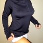 Old Navy fitness sport dri fit mini hood long sleeve shirt thumbholes yoga Small