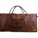 Real Handmade Leather Duffle / Luggage / Sports / Gym Bag