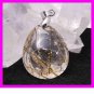 40.00ct TOURMALINE & QUARTZ Pear Cut Gemstone 925 Sterling Silver Pendant