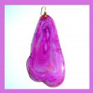 158ct Purple CRAZY AGATE Freeform Slice Gemstone 925 Sterling Silver Pendant