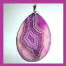 88ct Purple Lavender Lilac ONYX Teardrop Pear Cut Gemstone 925 Sterling Silver Pendant