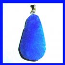 75ct Blue Crackle QUARTZ Teardrop Shaped Gemstone Sterling Silver Pendant