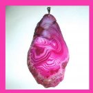146.5ct Purple & Red ONYX Gemstone Freeform Shaped 925 Sterling Silver Pendant