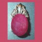 7.00ct Natural RED RUBY Oval 13x10mm Faceted Gemstone Sterling Silver Pendant