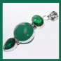 56ctw Natural Green EMERALD Pear Round Oval Faceted Gemstone Sterling Silver Pendant