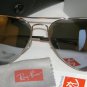 Ray Ban AVIATOR Sunglasses Silver Frame RB 3025 003/40 Mirror Lenses 62mm