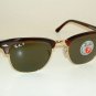 New RAY BAN Sunglasses CLUBMASTER Tortoise Frame RB 3016 990/58 Polarized Lenses